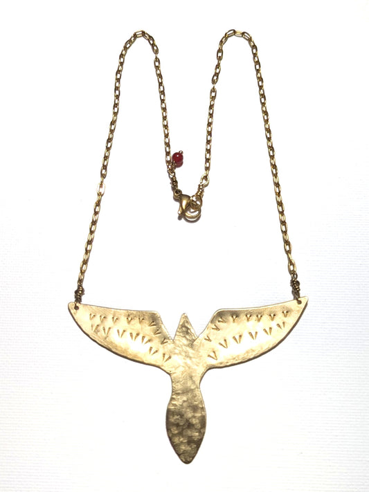 Phoenix rising hammered metal jewelry