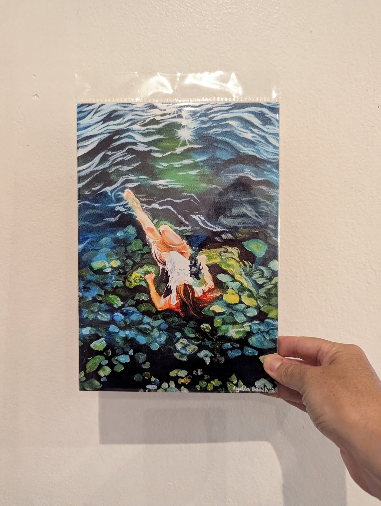 woman in water painting